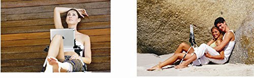 Soporte universal ajustable y plegable para dispositivos de menos de 24 cm. Para Samsung Galaxy, Tablets, iPad 1 2 3 4 5 Air, iPhone 6/6 Plus. Color negro