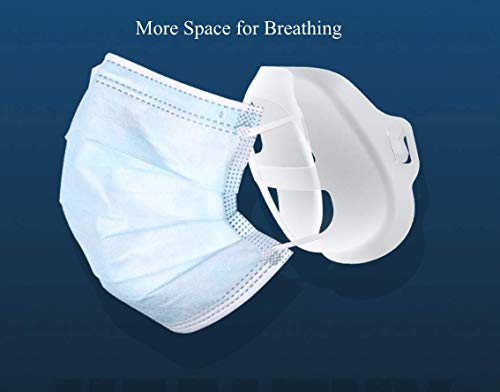 Soportes 3D para Mascaras Marco Interior de Máscara Silicona para Respiración Cómoda Soporte de Protección para Pintalabios Lavable y Reutilizable, 10 piezas