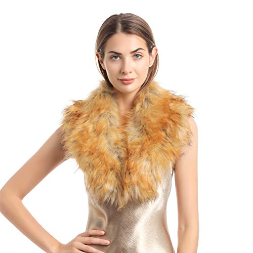 soul young para bufandas De piel de zorro falso de Mujeres de invierno(80cm,Natural)