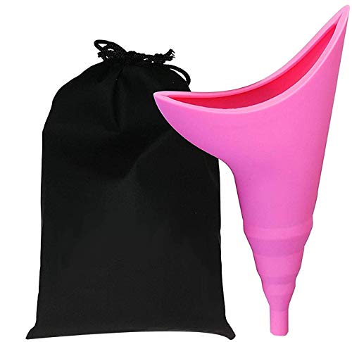 SOULBEST Dispositivo Urinario Portátil Feminino - para Orinar de Pie Equipo de Urinación Orinal Portátil para Mujer Acampa Viaje Camping Senderismo Servicios Baños Sanitarios Públicos (Rosa)