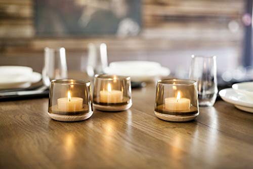 Spaas 24 Maxi - Velas de té sin Perfume en Copa Transparente Transparente, Cera de parafina, plástico, Color Blanco, 57 mm de diámetro x 28 mm de Alto