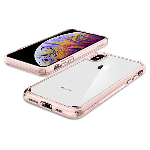 Spigen Ultra Hybrid Funda iPhone XS MAX (6.5") con Tecnología de cojín de Aire y protección híbrida de la Gota para iPhone XS MAX 6.5" (2018) - Rose Crystal
