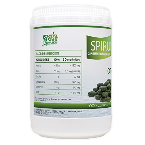 Spirulina Orgánica 500mg - 1000 comprimidos