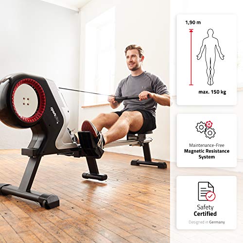 SportPlus Sp-mr-020 Máquina de Remo, Unisex-Adult, Negro, ca. 205x48x73 cm