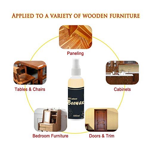 Spray de pulido para muebles, cera para muebles de madera resistente al desgaste resistente al agua Spray de pulido para cera Spray para el cuidado de la restauración de muebles domésticos