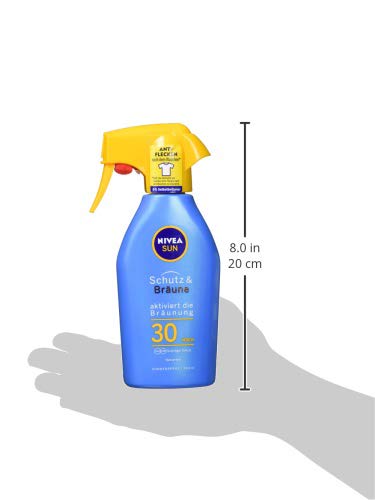Spray solar Nivea Sun Factor 30 con gatillo, protección y bronceado, 300 ml