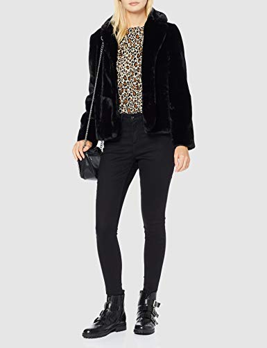 Springfield 5.0.Franq.Animal Print Camiseta, Beige (Beige 98), Small (Tamaño del Fabricante: S) para Mujer