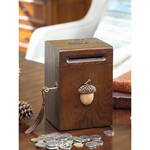 SSG Home Almacenamiento Creativo de Monedas Decoración de la decoración del hogar del depósito de Cambio de Hucha, Material de Madera sólida, diseño de Gran Capacidad Regalo de decoración del hogar