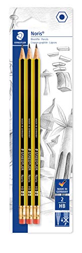 Staedtler Noris 122-2BK3DA. Lápices con goma. Blíster con 3 unidades.