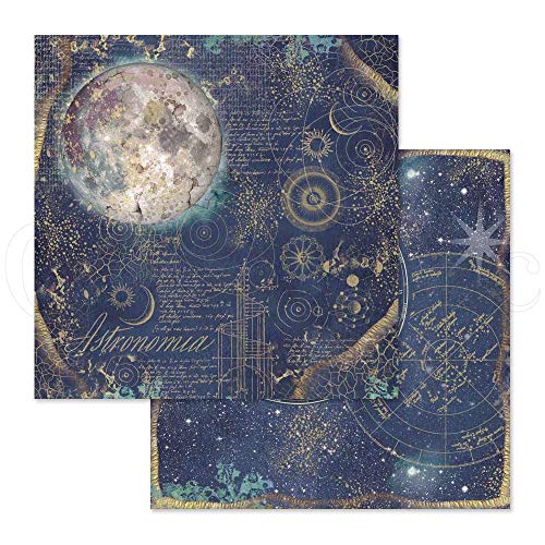 Stamperia International KFT Bloque 10 hojas - Double Face Cosmos, Multicolor, 30.5 x 30.5 (12" x 12")