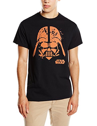 Star Wars Halloween Darth Vader Face Camiseta, Negro, X-Large para Hombre