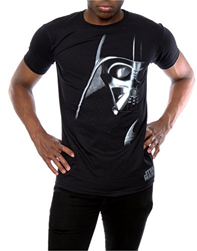 Star Wars hombre Darth Vader Face Camiseta Medium Negro