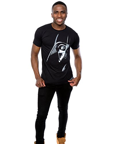 Star Wars hombre Darth Vader Face Camiseta Medium Negro