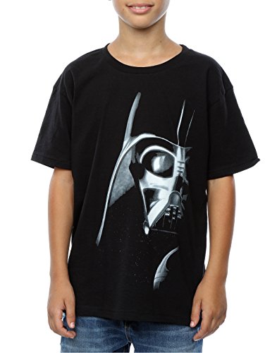 Star Wars niños Darth Vader Face Camiseta 12-13 years Negro
