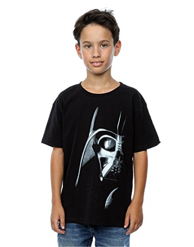 Star Wars niños Darth Vader Face Camiseta 12-13 years Negro