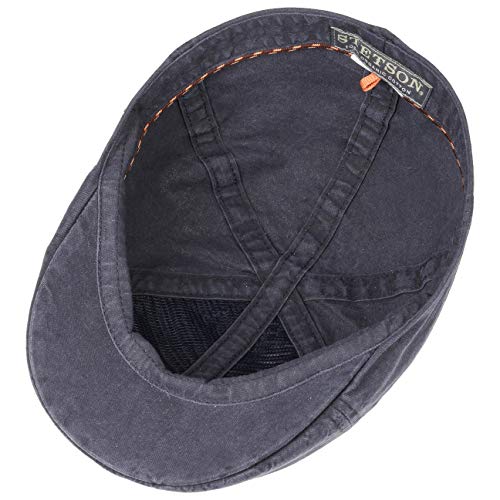 Stetson Gorra de Algodón Orgánico Texas Hombre - Gorro Ivy con Visera Primavera/Verano - XL (60-61 cm) Azul