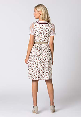 Stockerpoint Dirndl Isadora Vestido para ocasión Especial, Crema Fucsia, 48 para Mujer