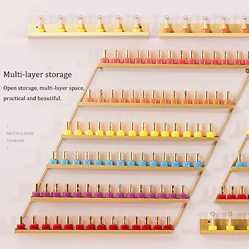 Storage rack. Organizador de Esmalte de Uñas para Montaje en Pared，5 Capas De Aceite Esencial en La Tienda de Salón/Expositor de Esmalte de Uñas，Estantería Combinada de Perfumería/Cosmética