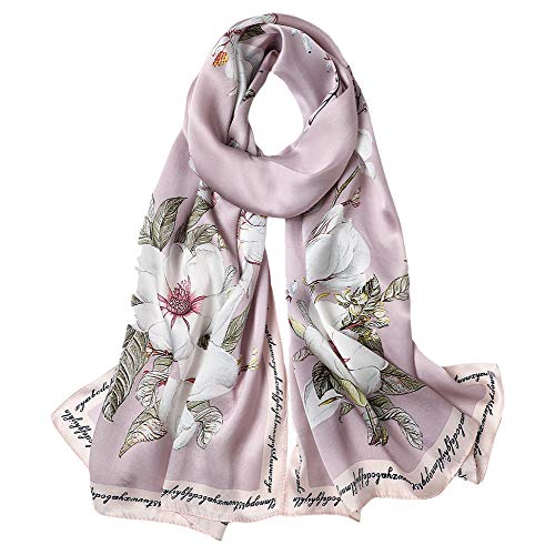 STORY OF SHANGHAI Bufandas de 100% Seda Flores de Morera Grande Mujer Chal Wraps Estolas Madre y dama regalos de gama alta Regalo