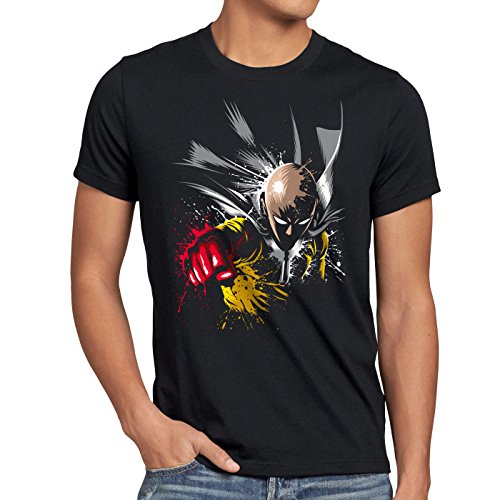 style3 Saitama Punch Camiseta para Hombre T-Shirt One Anime Manga, Talla:L