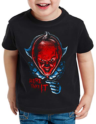 style3 Take It Camiseta para Niños T-Shirt Pennywise Clown Horror, Talla:152