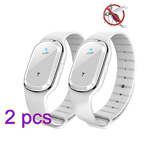 Stylelove Pulsera Repelente de Mosquitos Bandas de Mosquitos Pulsera eléctrica antimosquitos ultrasónica Pulsera Ajustable para Acampar Senderismo