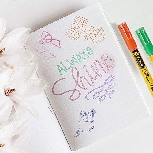 Stylo Marcadores de auto-contorno - Bolígrafos de doble línea de bloc de notas con purpurina Punta 0,7 mm