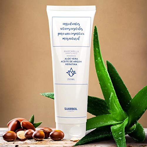 SUARBOL COSMETICS Champú Natural Hidratante Fortifizante Con Camomila + Mascarilla Para Pelo Seco y Dañado | Sin Sulfatos, Parabenos y Siliconas | Para el Cabello de Hombres y Mujeres