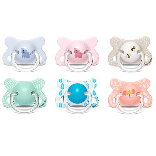 Suavinex, Chupete - Tetina Anatómica de Silicona, Perritos Rosa, -2/4 meses