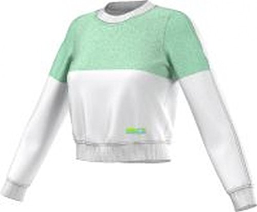 Sudadera Adidas de Stella McCartney SC SP, color blanco, verde, talla pequeña