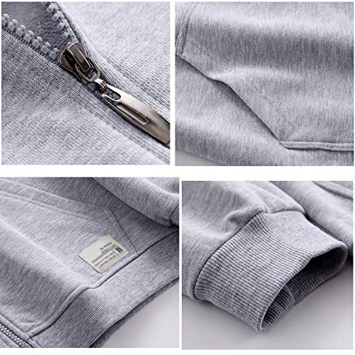 Sudadera básica con capucha para hombre, personalidad, moda, sudadera, para hombre, tiempo libre, sudadera, Oversize, hombre, primavera, sección fina con cremallera, uso diario, NY-706 gris XXXL