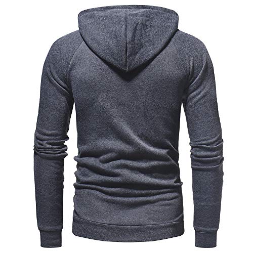 Sudadera con Capucha Hombres de Manga Larga Capucha Tops Chaqueta Ropa con Cremallera Hoodie Casual Abrigo Otoño-Invierno Jerséis