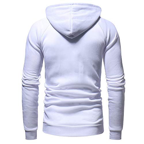 Sudadera con Capucha Hombres de Manga Larga Capucha Tops Chaqueta Ropa con Cremallera Hoodie Casual Abrigo Otoño-Invierno Jerséis