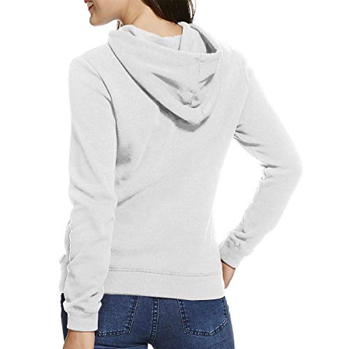 Sudadera con Capucha para Mujer, sin Bolsillos, Payaso riendo, Licor de Malta, Personalidad de Invierno n¨®rdico, Blanco Salvaje XL