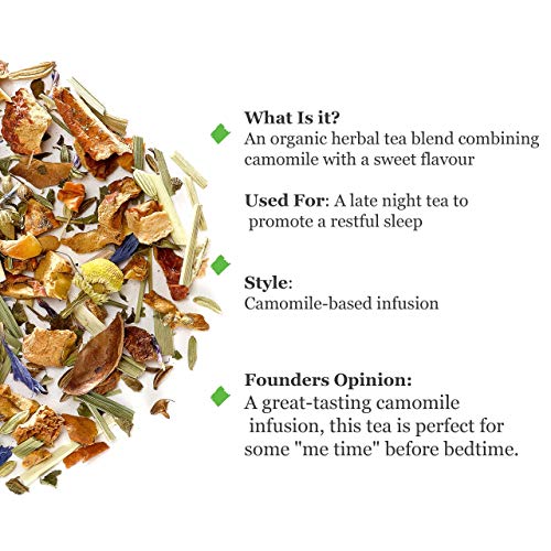 Sueño Té Mezcla Bierbas Orgánico - Ayuda De Sueño Orgánico - Buena Relajación De La Infusión De Manzanilla 200g