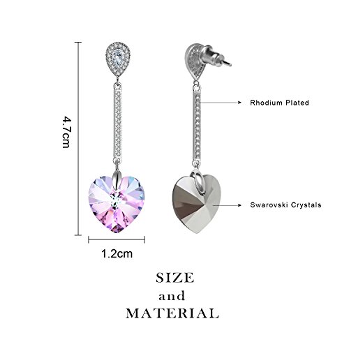 SUE'S SECRET Mujer metal común cuadrado purpura cristal