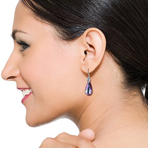 SUE'S SECRET Mujer Rodio talla pera azul cristal