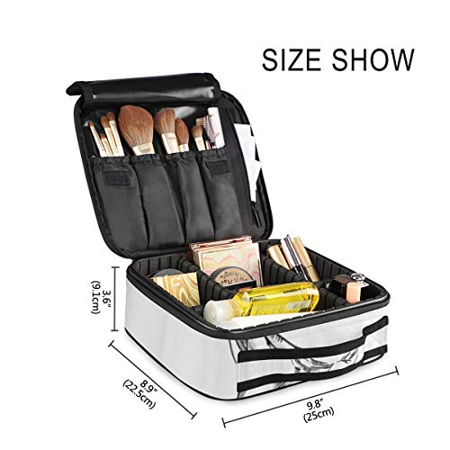 SUGARHE Fútbol Americano Tema Deportivo Atleta Masculino con Casco y Guantes sosteniendo Running Sketch,Neceser Maquillaje,Bolsa Cosméticos Organizador Brochas Maquillaje Estuches Portátil