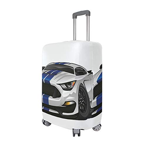SUHETI Cubierta de Protector Equipaje con Cremallera,Automobile Moderna Americana Corsa Corsa muscolo nell'elegante Formula azionamento operato,Funda Maleta Suave elástico de Anti-Polvo（S 18-20 in）