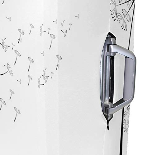 SUHETI Cubierta de Protector Equipaje con Cremallera,Semi romantici del dente di Leone che soffiano Vento Tema lanuginoso del Fiore romanzesco,Funda Maleta Suave elástico de Anti-Polvo（S 18-20 in）