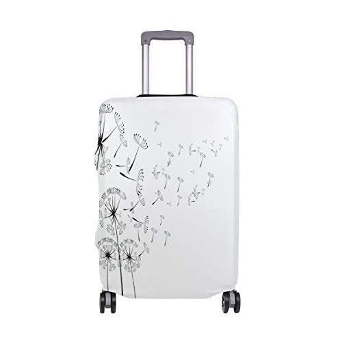SUHETI Cubierta de Protector Equipaje con Cremallera,Semi romantici del dente di Leone che soffiano Vento Tema lanuginoso del Fiore romanzesco,Funda Maleta Suave elástico de Anti-Polvo（S 18-20 in）