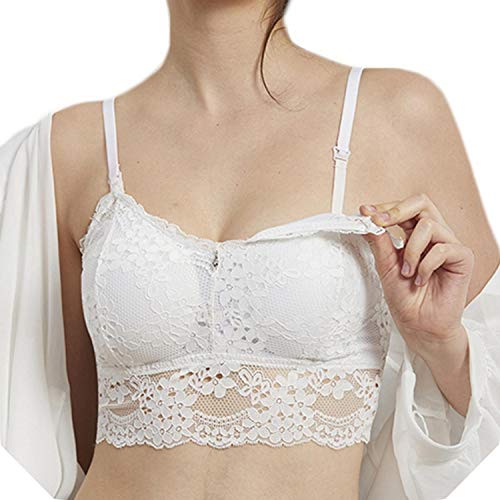Sujetadores de encaje sexy para mujer, sujetador de lactancia de maternidad, sin costuras, floral, sin mangas, 2020 - - X-Large