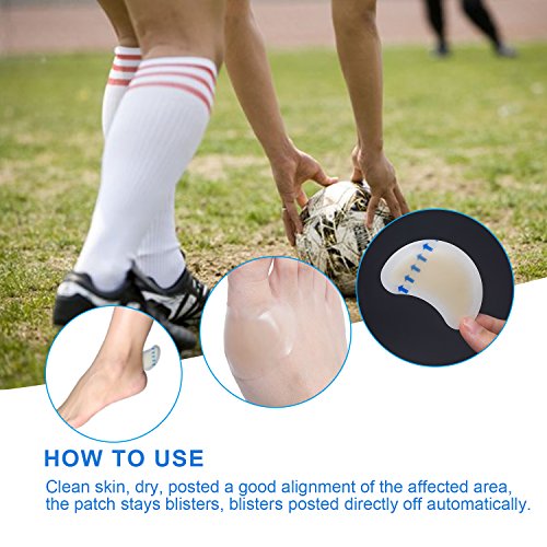 Sumifun - Tiritas blíster impermeables invisibles para el cuidado de los pies, talones y dedos