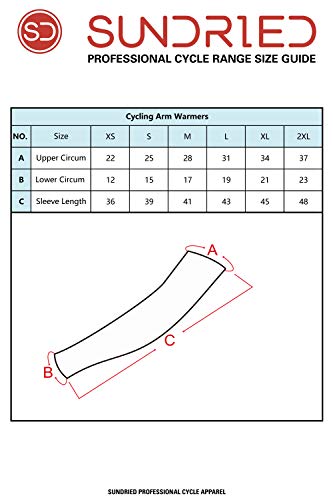 Sundried Calentadores de Ciclo del Brazo Mangas para los Ciclistas Mejor Invierno Accesorios de Ciclismo y Ropa Armwarmers térmicos (Negro, M)