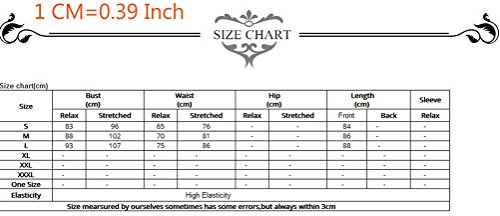 SunIfSnow - Vestido - con aberturas - Básico - Manga Larga - para mujer Negro negro Small