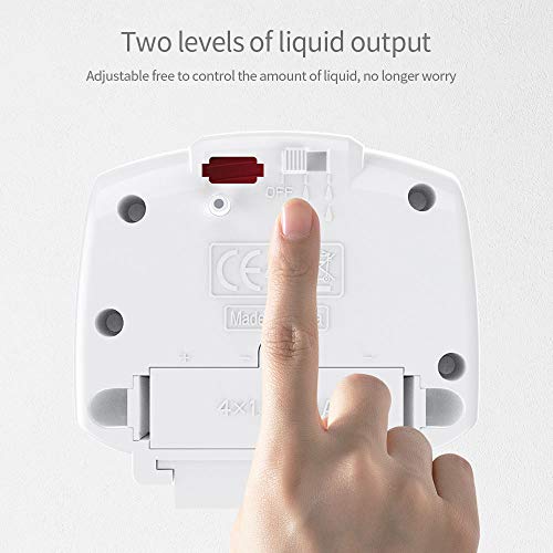 SUNJULY Dispensador de jabón automático, 1PC 700ml Dispensador de desinfectante de Manos sin Contacto Sensor IR con Bloqueo de Cubierta Montaje en Pared 1ml/Gota para Cocina, baño, Escuela