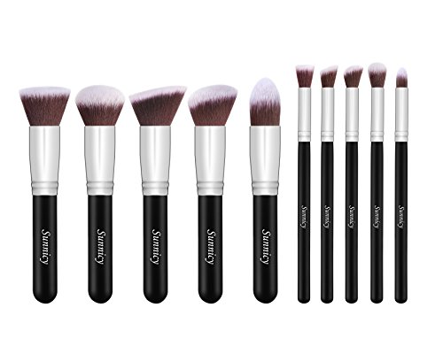 Sunnicy - Juego de 8 pinceles de maquillaje, cepillos cosméticos, para cejas/sombras, perfecto como regalo