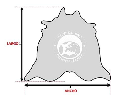 Sunshine Cowhides Alfombra de Piel de Vaca Taupe Gris Topo 190 x 160 cm Pieles del Sol