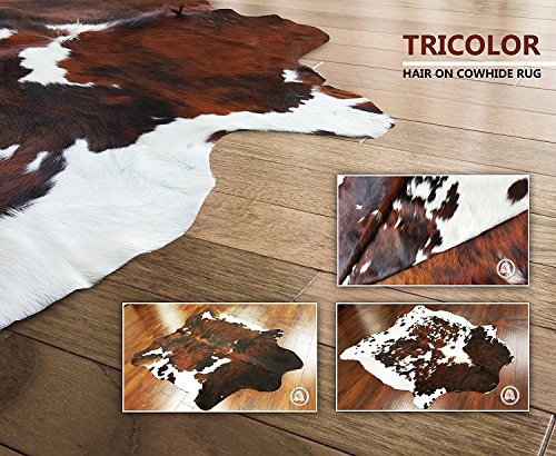 Sunshine Cowhides Alfombra DE Piel DE Vaca Tricolor 210 x 180 cm 100% Natural - Pieles del Sol