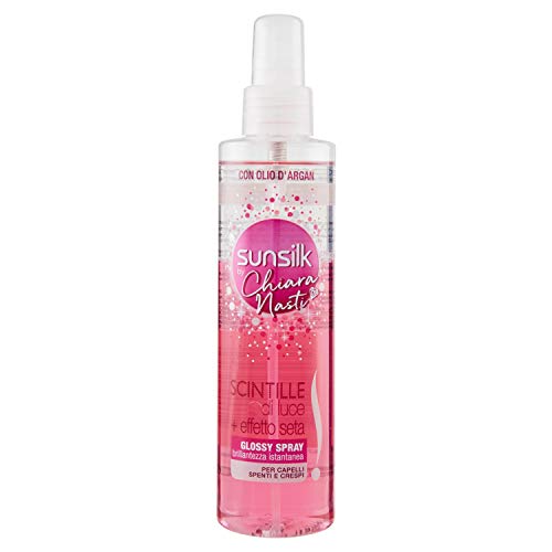 Sunsilk - Brilla de luz + efecto seda by Chiara Nasti, Glossy Spray, 200 ml